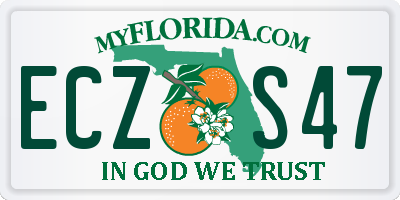FL license plate ECZS47