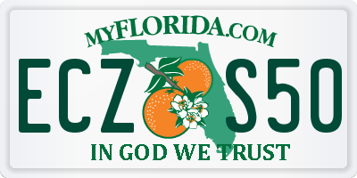 FL license plate ECZS50