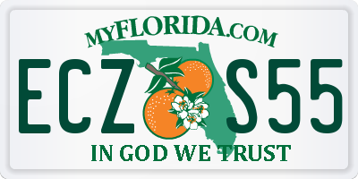 FL license plate ECZS55