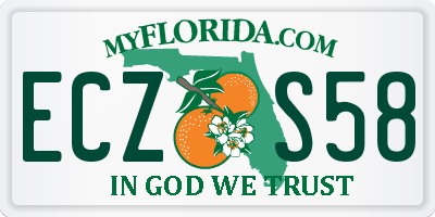 FL license plate ECZS58