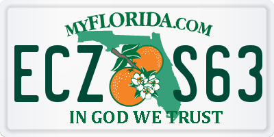 FL license plate ECZS63