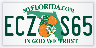 FL license plate ECZS65