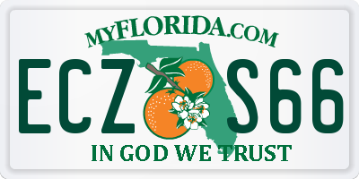 FL license plate ECZS66
