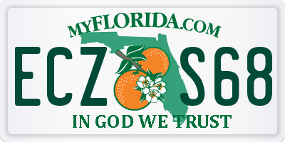 FL license plate ECZS68