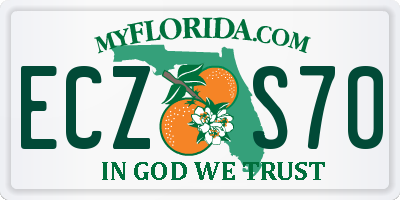 FL license plate ECZS70