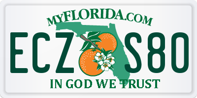 FL license plate ECZS80
