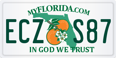 FL license plate ECZS87