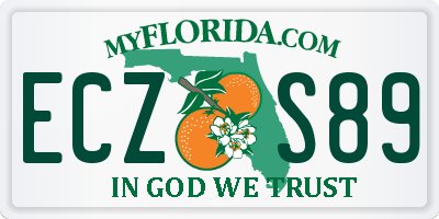 FL license plate ECZS89
