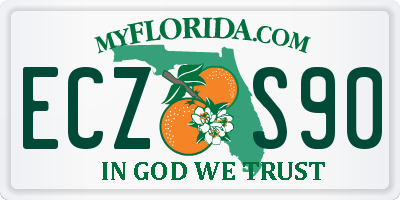 FL license plate ECZS90