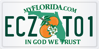 FL license plate ECZT01