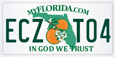 FL license plate ECZT04