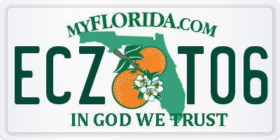 FL license plate ECZT06