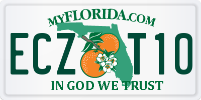 FL license plate ECZT10