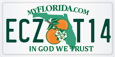 FL license plate ECZT14