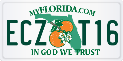 FL license plate ECZT16