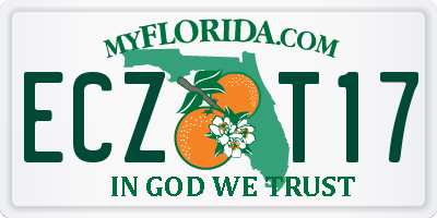 FL license plate ECZT17