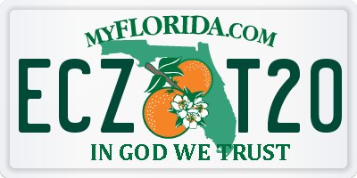 FL license plate ECZT20