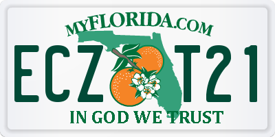 FL license plate ECZT21
