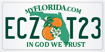 FL license plate ECZT23