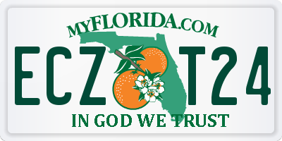FL license plate ECZT24