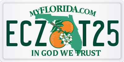 FL license plate ECZT25