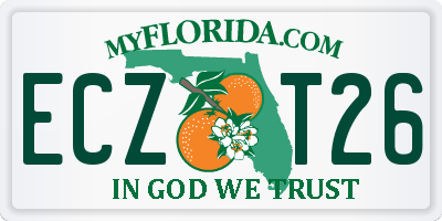 FL license plate ECZT26