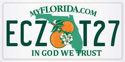 FL license plate ECZT27