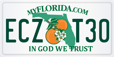 FL license plate ECZT30