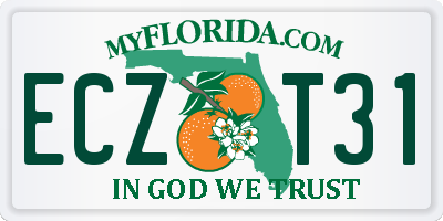 FL license plate ECZT31