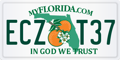 FL license plate ECZT37