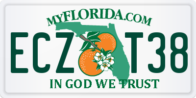 FL license plate ECZT38