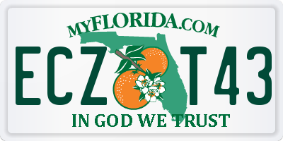 FL license plate ECZT43