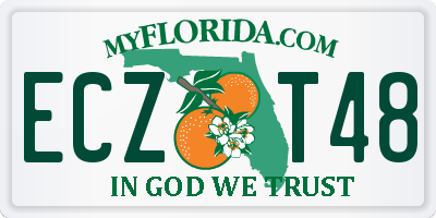 FL license plate ECZT48