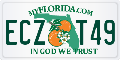 FL license plate ECZT49