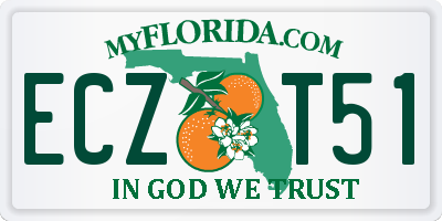 FL license plate ECZT51