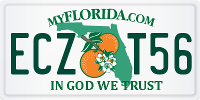 FL license plate ECZT56