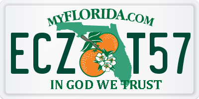 FL license plate ECZT57