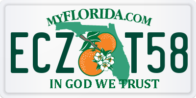 FL license plate ECZT58