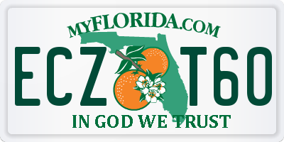 FL license plate ECZT60