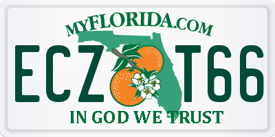 FL license plate ECZT66