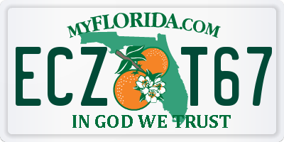 FL license plate ECZT67