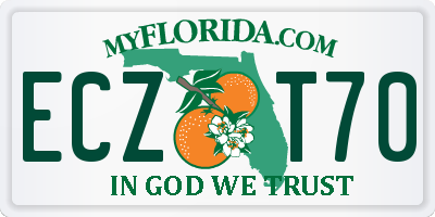 FL license plate ECZT70