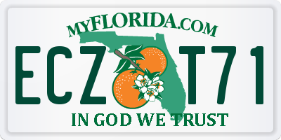 FL license plate ECZT71
