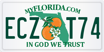 FL license plate ECZT74