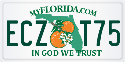 FL license plate ECZT75