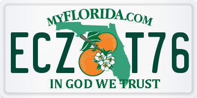 FL license plate ECZT76