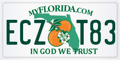 FL license plate ECZT83