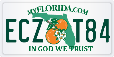 FL license plate ECZT84