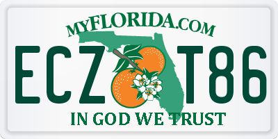 FL license plate ECZT86