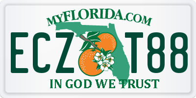 FL license plate ECZT88